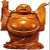Hand-Carved Chinese Feng Shui Laughing Buddhas Statues Big Belly Maitreya Buddha Decor-Ation Cloth Bag Monk Maitreya Buddha Living Room Lucky Home Enshrinement Buddha Statue,Decor-Ation view 1