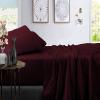 LaxLinen Emperor Size Sheets Egyptian Cotton Long Staple Emperor Sheets Set, Extra Soft Emperor Sheets for Soft Feel, 6 Pc Wine Emperor King Sheet Sets, 16" Deep Pocket - 600 TC view 1