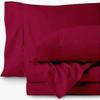 LaxLinen Emperor Size Sheets Egyptian Cotton Long Staple Emperor Sheets Set, Extra Soft Emperor Sheets for Soft Feel, 6 Pc Burgundy Emperor King Sheet Sets, 16" Deep Pocket - 600 TC view 2