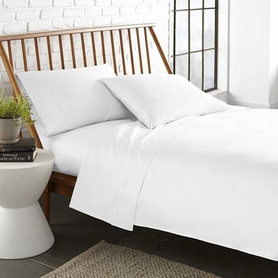 LaxLinen California King Size Sheets 100% Egyptian Cotton California King Sheets, Extra Soft Cal King Sheets for Soft Feel, 6 Pc White California King Sheet Sets, 16" Deep Pocket- 600 TC