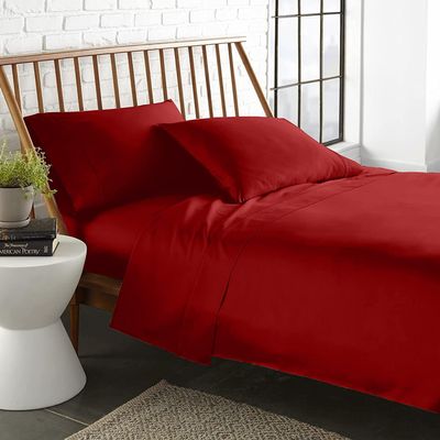 LaxLinen California King Size Sheets 100% Egyptian Cotton California King Sheets, Extra Soft Cal King Sheets for Soft Feel, 6 Pc Burgundy California King Sheet Sets, 16" Deep Pocket- 600 TC