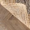 100% Jute Farmhouse Rugs for Living Area Rug Hand Braided Rectangle Natural Beige Border Rugs for Bedroom, Kitchen, Living Room Diamond Rug Carpet Runner (2.6x6 Square Feet, Dark Grey+Natural Border) view 4