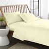 LaxLinen Emperor Size Sheets Egyptian Cotton Long Staple Emperor Sheets Set, Extra Soft Emperor Sheets for Soft Feel, 6 Pc Ivory/ Cream Emperor King Sheet Sets, 16" Deep Pocket - 600 TC view 1