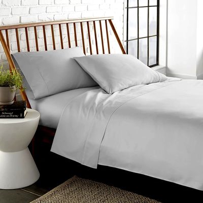 LaxLinen California King Size Sheets 100% Egyptian Cotton California King Sheets, Extra Soft Cal King Sheets for Soft Feel, 6 Pc Silver Grey California King Sheet Sets, 16" Deep Pocket- 600 TC