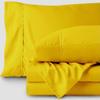 LaxLinen California King Size Sheets 100% Egyptian Cotton California King Sheets, Extra Soft Cal King Sheets for Soft Feel, 6 Pc Yellow California King Sheet Sets, 16" Deep Pocket- 600 TC view 2