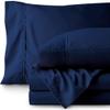 LaxLinen California King Size Sheets 100% Egyptian Cotton California King Sheets, Extra Soft Cal King Sheets for Soft Feel, 6 Pc Navy Blue California King Sheet Sets, 16" Deep Pocket- 600 TC view 2