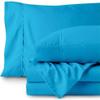 LaxLinen Emperor Size Sheets Egyptian Cotton Long Staple Emperor Sheets Set, Extra Soft Emperor Sheets for Soft Feel, 6 Pc Turquoise Emperor King Sheet Sets, 16" Deep Pocket - 600 TC view 2