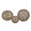 A&B Home Gold Chain Orb Set - Set of 3 Sphered Golden Chain Object, Tabletop Home Dcor, Bedroom Living Room Bookshelf Accent Piece, Large: 7" x 7" x 7", Medium: 5" x 5" x 5", Small: 3" x 3" x 3" view 3