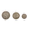 A&B Home Gold Chain Orb Set - Set of 3 Sphered Golden Chain Object, Tabletop Home Dcor, Bedroom Living Room Bookshelf Accent Piece, Large: 7" x 7" x 7", Medium: 5" x 5" x 5", Small: 3" x 3" x 3" view 4