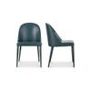 Moe's Home Collection Burton 18" Faux Leather Dining Chair in Blue (Set of 2) view 3