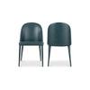 Moe's Home Collection Burton 18" Faux Leather Dining Chair in Blue (Set of 2) view 4