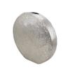 A&B Home Silver Disk Vase - Disk Shaped Aluminum Vase, Tabletop Home Dcor, Bedroom Living Room Kitchen Accent Piece, 16" x 2" x 15" view 2