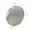 A&B Home Silver Disk Vase - Disk Shaped Aluminum Vase, Tabletop Home Dcor, Bedroom Living Room Kitchen Accent Piece, 16" x 2" x 15" view 3