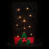 9.25" Lighted Black Tinsel Top Hat Christmas Tree Topper, Clear Lights view 3