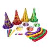 Fun Express New Year's Eve Glittered Party Kit - Complete Celebration Set with Hats Noisemakers - Party Accessories for Large Gatherings Events & Festivities - Multi-Color Adults & Kids - 50 Pieces view 1