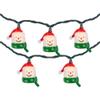 Northlight Snowman Heads with Scarves Christmas Light Set - Clear - 7.5' Green Wire - 10ct view 1