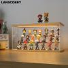 LANSCOERY LED Lighted Acrylic Display Case, 3 Tier Display Box for Collectibles and Action Figures, Clear Dustproof Organizer with Wooden Base  15.2x6.5x7.5inch view 3