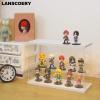 LANSCOERY LED Lighted Acrylic Display Case, 2 Tier Display Box for Collectibles and Action Figures, Clear Dustproof Organizer with White Base  11.8x4.3x7.9inch view 2