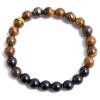 TAMHOPE Long Tiger Eye Beaded Black Onyx Tassel Necklace and Rosary Japa Mala Beaded Wrist Bracelet(8mm/0.32 inches) view 3
