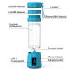 Portable Blender for shakes and smoothies, Cordless Personal Mini 13oz compact Blender Bottle, Travel Electric Juicer Cup, USB Rechargeable Mixer for Fruit Juice Protein mixes (Sky blue) view 4