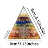TAMHOPE Orgonite 7 Chakra Energy Pyramid Aura Quartz Divination,Yoga Meditation Resin Handcraft EMF Protection Home Ornaments(8CM,Extra Large) view 2