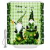 Shower Curtain 72 inches Long St. Patrick's Day Today We Are Irish Gnome Shamrock Polyester Fabric Shower Curtain with Hooks,Waterpoof Shower Curtains for Bathroom Showers and Bathtubs 66"Wx72"L view 1