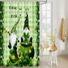 Shower Curtain 72 inches Long St. Patrick's Day Today We Are Irish Gnome Shamrock Polyester Fabric Shower Curtain with Hooks,Waterpoof Shower Curtains for Bathroom Showers and Bathtubs 66"Wx72"L view 4
