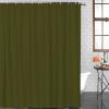 Shower Curtain 84 inches Long Solid Color Dark Green Polyester Fabric Shower Curtain with Hooks,Waterpoof Shower Curtains for Bathroom Showers and Bathtubs 72" Wx84 L view 1