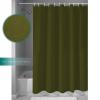 Shower Curtain 84 inches Long Solid Color Dark Green Polyester Fabric Shower Curtain with Hooks,Waterpoof Shower Curtains for Bathroom Showers and Bathtubs 72" Wx84 L view 3