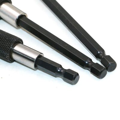 Adjuster Screw Parts 1/4 Inch Hex Shank Quick Release Screwdriver Bit Holder with Adjustable Collar Extension Bar 60mm 100mm 150mm