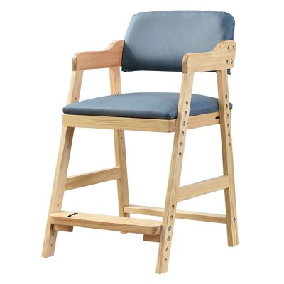 ZWLI Wooden Kid Home Dining Chair with Arms and Footrest for Ergonomic Boys Girls Children Study Desk Chair,6-Gears Adjustable Seat Height