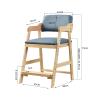 ZWLI Wooden Kid Home Dining Chair with Arms and Footrest for Ergonomic Boys Girls Children Study Desk Chair,6-Gears Adjustable Seat Height view 3