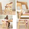 ZWLI Wooden Kid Home Dining Chair with Arms and Footrest for Ergonomic Boys Girls Children Study Desk Chair,6-Gears Adjustable Seat Height view 4