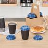 Restaurantware Coffee Cup Lids Only For 8, 12, 16 and 20 oz Cups 500 Pack Of Disposable Midnight Blue Hot Cup Lids Leakproof Plastic Drink Covers Elevated Spout Air Flow Vent For Espresso Beverages view 4