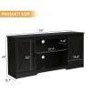 4 EVER WINNER Farmhouse Coffee Bar Cabinet, 59" Large Kitchen Storage Cabinet with Sliding Barn Doors, Buffet Cabinet with Storage Cupboard for Kitchen, Dining Room, Espresso view 2