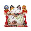 8.2inch Ceramic Lucky Cat Maneki Neko Fortune Cat Feng Shui Crafts Money Box Home Decor view 1