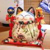 8.2inch Ceramic Lucky Cat Maneki Neko Fortune Cat Feng Shui Crafts Money Box Home Decor view 4