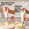 Kayaso 18-Inch Heavy-Duty Disposable Piping Bags, 200 Pack Extra Thick Smooth Pastry Bags with Easy-Pull Dispenser Box for Cake Decorating, Buttercream Frosting, Cookie Icing & Baking Supplies view 4