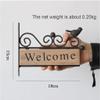 ANWUYANG American Country Wrought Iron Solid Wood Bird Welcome Card Welcome House Number, Nail-Free Listing Wall Decoration Wall Hanging view 3