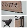 ANWUYANG American Country Wrought Iron Solid Wood Bird Welcome Card Welcome House Number, Nail-Free Listing Wall Decoration Wall Hanging view 4