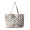 Maison d' Hermine Shopping Bags Cotton Quilted Tote Bag with Zipper Pockets & Small Pouch Reusable Shoulder Bag for Gifts Beach Travel Perfect for Easter Gifts Men Women (Blossoms in Spring) view 1
