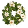 23'' Spring Magnolia Botanico Artificial Flower Wreath Silk Floral for Home Decor, Front Door, Porch, Patio view 1