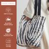 Maison d' Hermine Shopping Bags Cotton Quilted Tote Bag with Zipper Pockets & Small Pouch Reusable Shoulder Grocery Bag for Gifts Beach Travel Perfect for Easter Gifts Men Women (Zebra) view 3