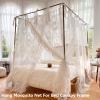 AIKASY King Size Stainless Steel Bed Canopy Frame Posts with Four Corner Brackets, Fits Metal & Wood Beds, Silver view 3