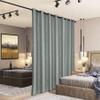 Fcosie Extra Wide Room Divider Curtain 15 ft Wide, Wall Divider Curtain for Large Room, Privacy Linen Curtains Room Partition Curtains with Grommet Top, 15 ft Wide x 8 ft Tall, Dark Grey, 1 Panel view 1