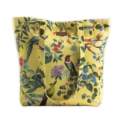 Maison d' Hermine Tote Bag 100% Cotton Canvas Reusable Shoulder Grocery Bag for Work Beach Travel Shopping Lunch Perfect for Mothers Day Gifts Men Women - Eden - Yellow