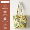 Maison d' Hermine Tote Bag 100% Cotton Canvas Reusable Shoulder Grocery Bag for Work Beach Travel Shopping Lunch Perfect for Mothers Day Gifts Men Women - Eden - Yellow view 3