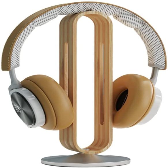Pkfinrd Headphone Stand Holder, U-Shaped Arc Design, Aluminum Alloy Base, Desk Earphone Stand Compatible with On-Ear Headphones (Color : Silver)
