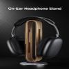 Pkfinrd Headphone Stand Holder, U-Shaped Arc Design, Aluminum Alloy Base, Desk Earphone Stand Compatible with On-Ear Headphones (Color : Silver) view 2