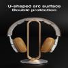 Pkfinrd Headphone Stand Holder, U-Shaped Arc Design, Aluminum Alloy Base, Desk Earphone Stand Compatible with On-Ear Headphones (Color : Silver) view 3